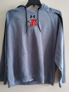 Men's Under Armour Gray Hoodie with Hockey team logo of Rapid City Rush on front